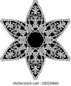 Abstract ornamental flower. Vector design element. 