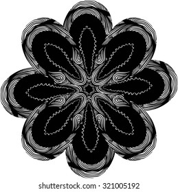 Abstract ornamental flower. Vector design element.