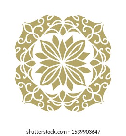 abstract ornamental flower, vector logo icon