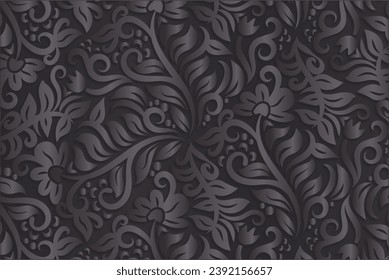 Abstract ornamental flowers wallpaper background	
