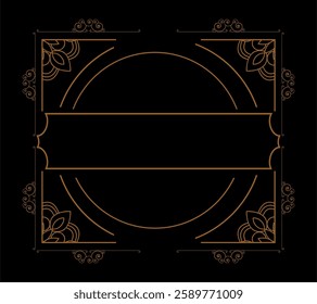 Abstract ornamental frame design art