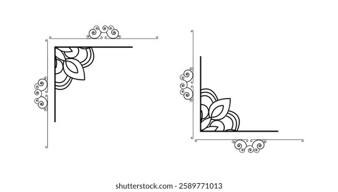 Abstract ornamental frame design art