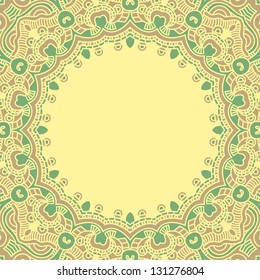 Abstract ornamental frame, elegant vintage label, vector illustration