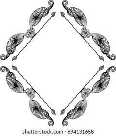 Abstract ornamental frame. Element for design.