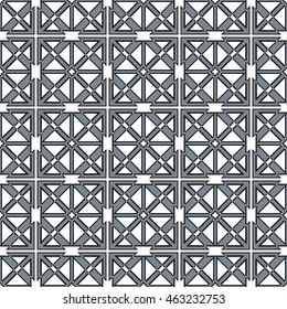 Abstract ornamental geometric seamless pattern.