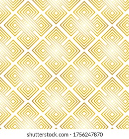 Abstract ornamental geometric square seamless pattern vector background.