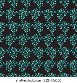Abstract Ornamental Green Plant Leaves Vector Graphic Seamless Pattern can be use for background and apparel design