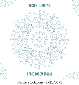 abstract ornamental line art vector template