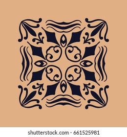Abstract ornamental logo. Vintage element. Template for design