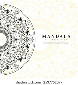 vetor de mandala ornamental abstrato em plano design poster fundo.ornamento mandala elemento decoração