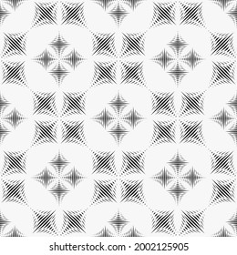 Abstract ornamental mosaic background. Seamless texture with repeating geometric shape. Half tone. Rhombus. Vector illustration.