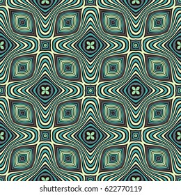 Abstract ornamental patch seamless pattern. Vector mosaic background
