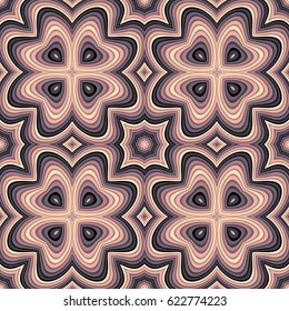Abstract ornamental patch seamless pattern. Vector mosaic background