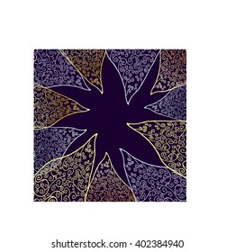 abstract ornamental pattern  from colored doodle elements