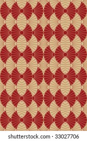 Abstract ornamental pattern with orient elements. Vector format