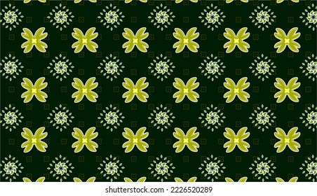 abstract ornamental pattern plant leaf pattern design illustration abstract dark green background