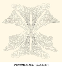 abstract ornamental pattern  from spiral doodle elements