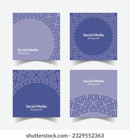 abstract ornamental pattern square background social media template