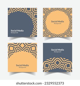 abstract ornamental pattern square background social media template