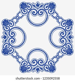 Abstract ornamental pattern is a template