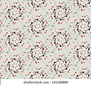 Abstract ornamental seamless grey background. Geometric pattern vector illustration