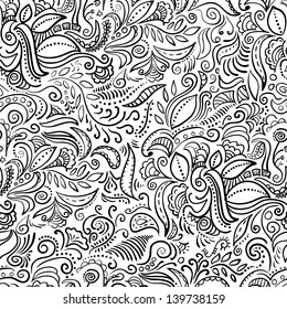 abstract ornamental seamless pattern added to swatches