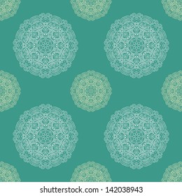 abstract ornamental seamless pattern with circle elements