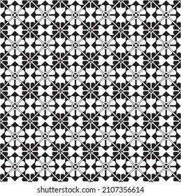 Abstraktes nahtloses Muster für Ziergegenstände. Lineare Blumenverzierung. Künstlerisch geometrischer Hintergrund im arabischen Stil für Stoffdesign, Textilien, Tapeten oder Pakethintergrund