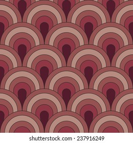 Abstract ornamental seamless pattern with Marsala colors. Vector illustration EPS8