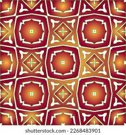 Abstract ornamental seamless pattern with mosaic.Perfect for fashion, textile design, cute themed fabric, on wall paper, wrapping paper and home decor.