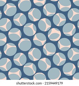 Resumen del patrón ornamental sin costuras. Fondo geométrico de diseño con formas redondeadas. Fondo de burbujas artísticas para el diseño de tejidos, textiles, papel pintado o fondo de envase