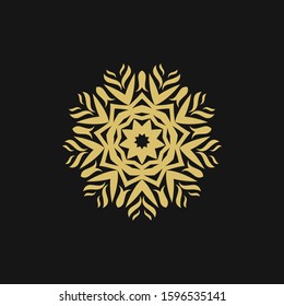 Abstract ornamental snowflake design. vector luxury ornamental mandala design background
