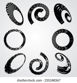 Abstract Ornamental Spheres For Background Designs. 