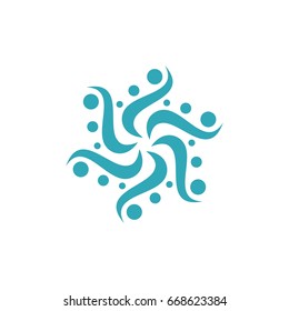 Abstract ornamental star and dots logo Illustration Design. Vector EPS 10.