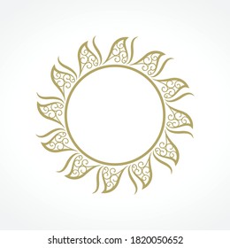abstract ornamental sun, vector artwork