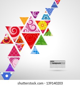 abstract ornamental triangle background