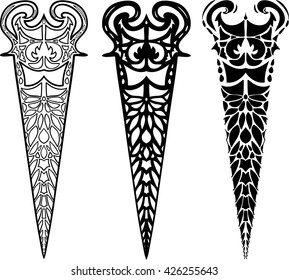 Abstract ornamental vector design elements.