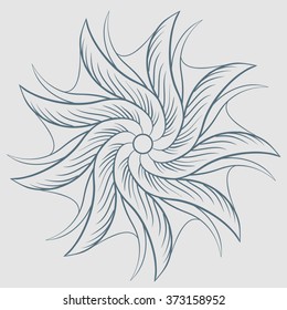 abstract ornament,contour, mandala