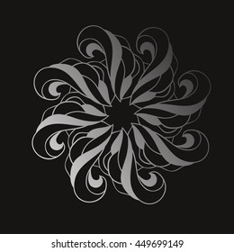 abstract ornament,contour, mandala