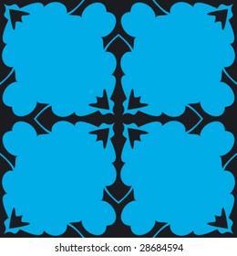 abstract ornamented frame, seamless repeat pattern
