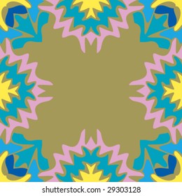abstract ornamented frame, seamless repeat pattern