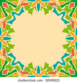 abstract ornamented frame, seamless repeat pattern