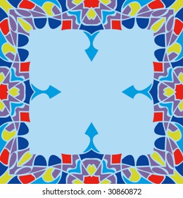 abstract ornamented frame, seamless repeat pattern