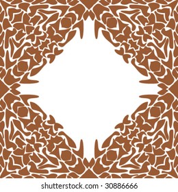abstract ornamented frame, seamless repeat pattern