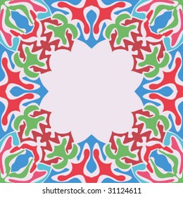 abstract ornamented frame, seamless repeat pattern