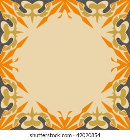 abstract ornamented frame, seamless repeat pattern