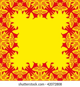 abstract ornamented frame, seamless repeat pattern