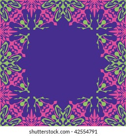abstract ornamented frame, seamless repeat pattern