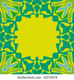abstract ornamented frame, seamless repeat pattern
