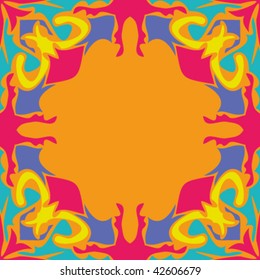 abstract ornamented frame, seamless repeat pattern